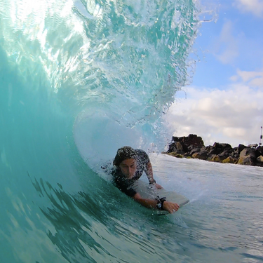 Bom Bora Bodyboard - Lime/Grey 39